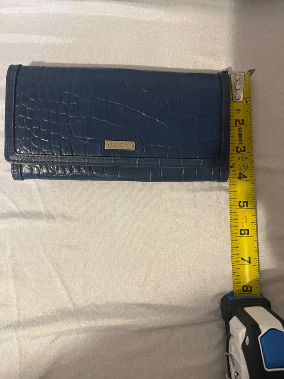 Blue Croc-Embossed Women's Wallet - Kate Spade - Picture 10 of 10